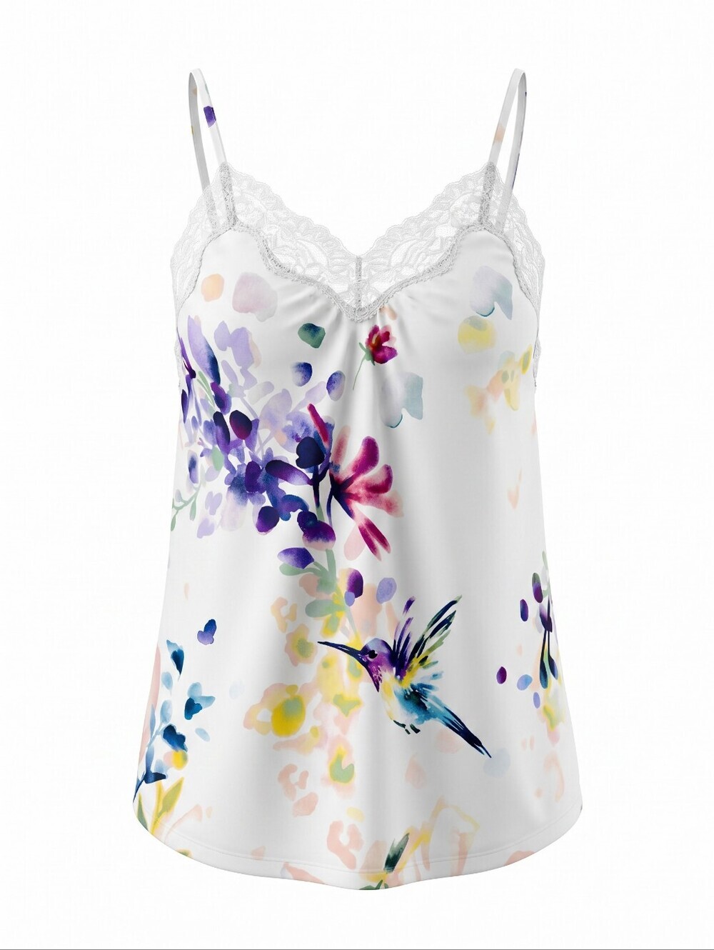 Soma White Branded Floral Feminine Festival Cozy Soft Cotton Y2K Cami XS - Picture 1 of 15